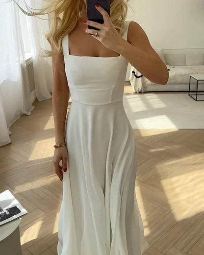 Damen Midikleid Spaghettiträger