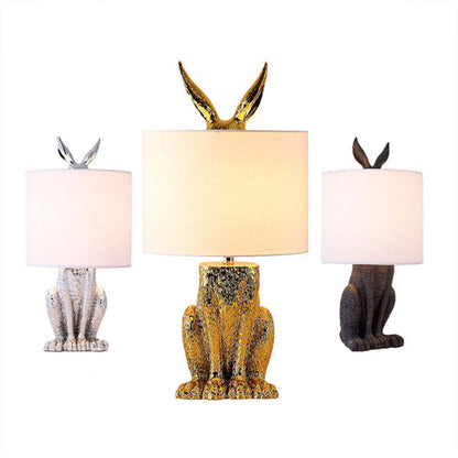 Kaninchen Tischlampe Gold Designer Leuchte