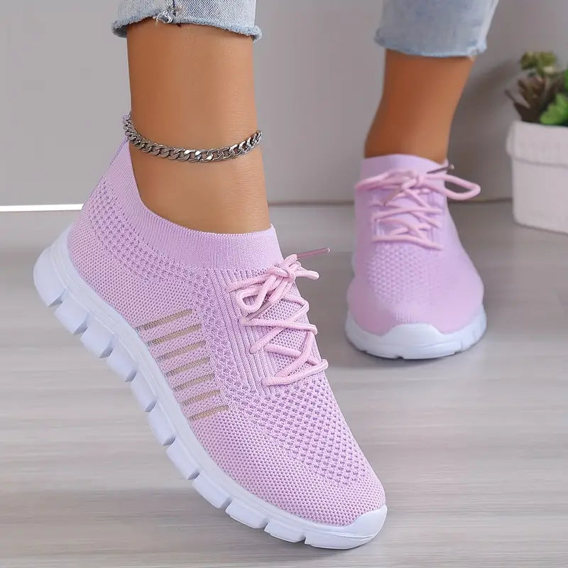 Herren Laufschuhe Atmungsaktives Mesh Schnürsenkel Schwarz - Norvielle