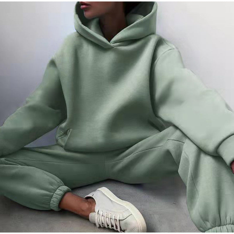 Damen Streetstyle Hoodie Jogginghose Set