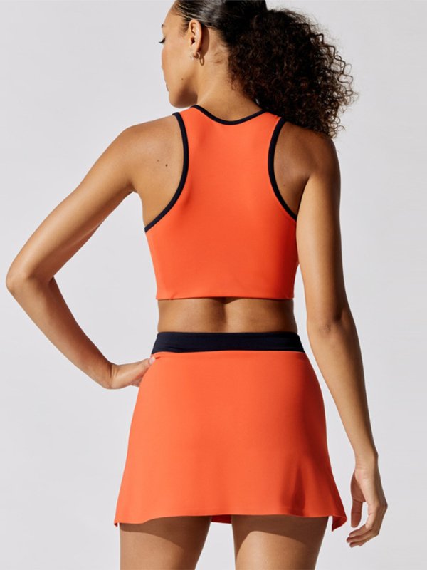 Damen Sport-BH Racerback mit Kontrastdetail Orange