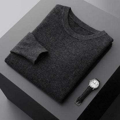 Herren Klassischer Pullover Rundhalsausschnitt