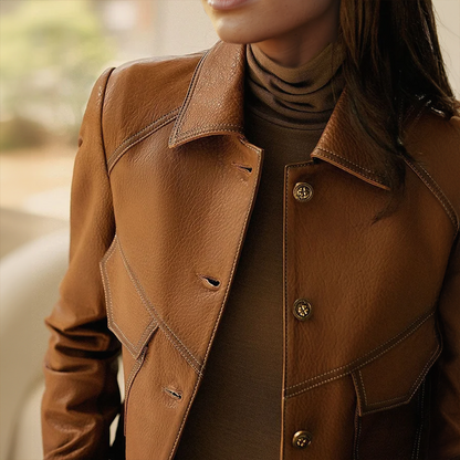 Damen Vintage Lederjacke