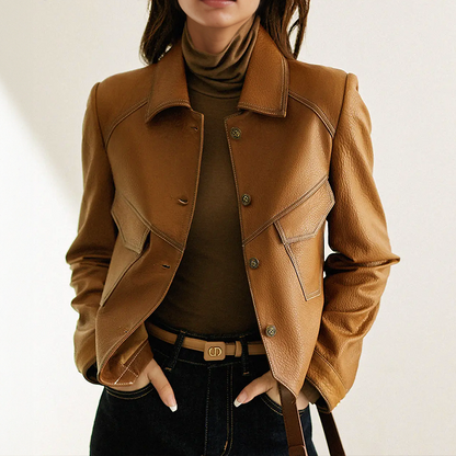 Damen Vintage Lederjacke - Norvielle