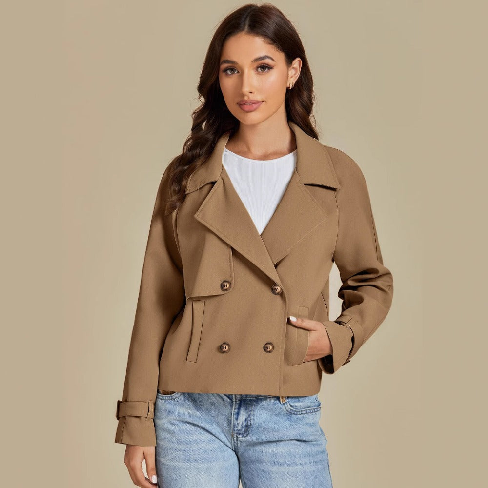 Giovanna Damen Doppelreiher Kurzjacke Mantel