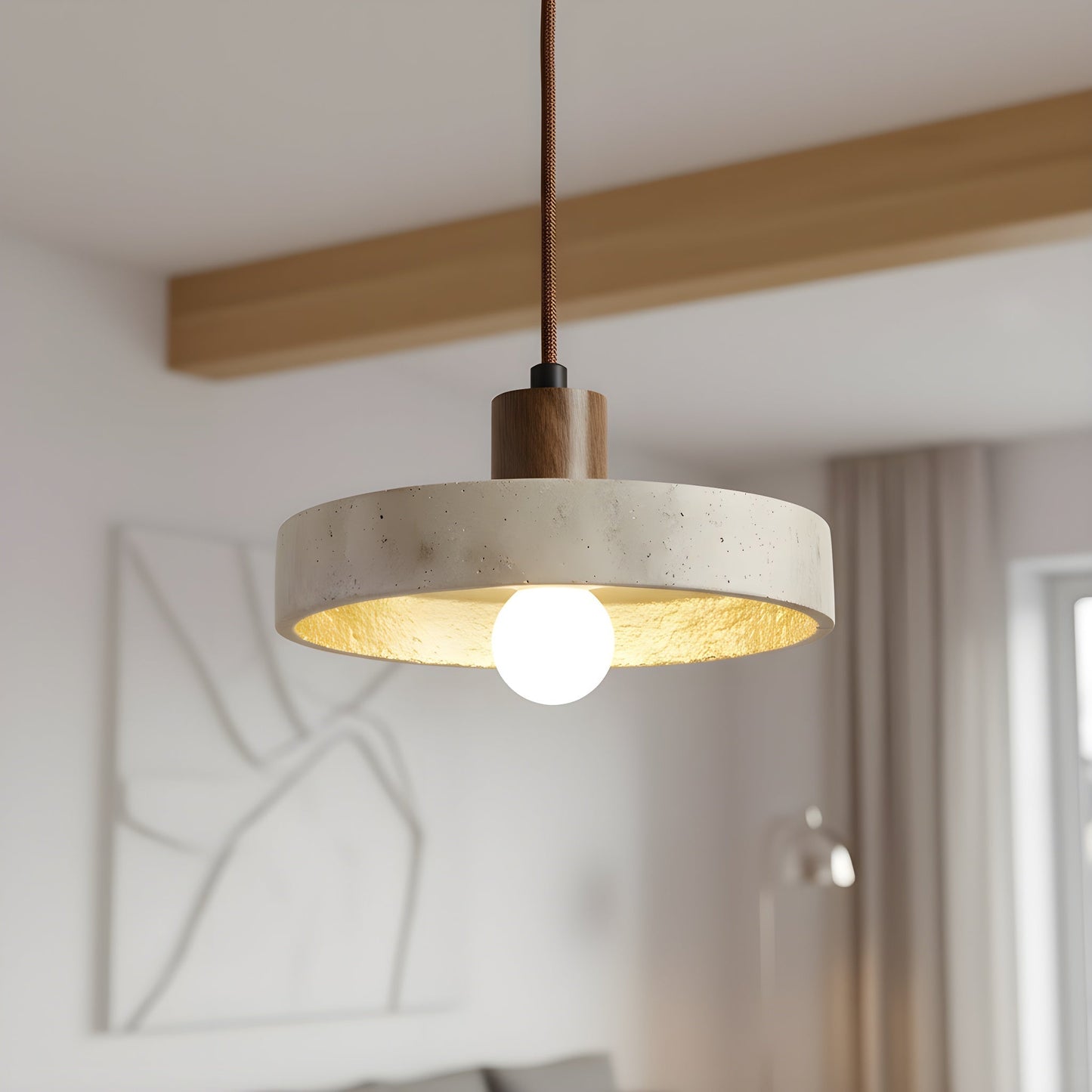 Bauhaus Pendelleuchte Travertin
