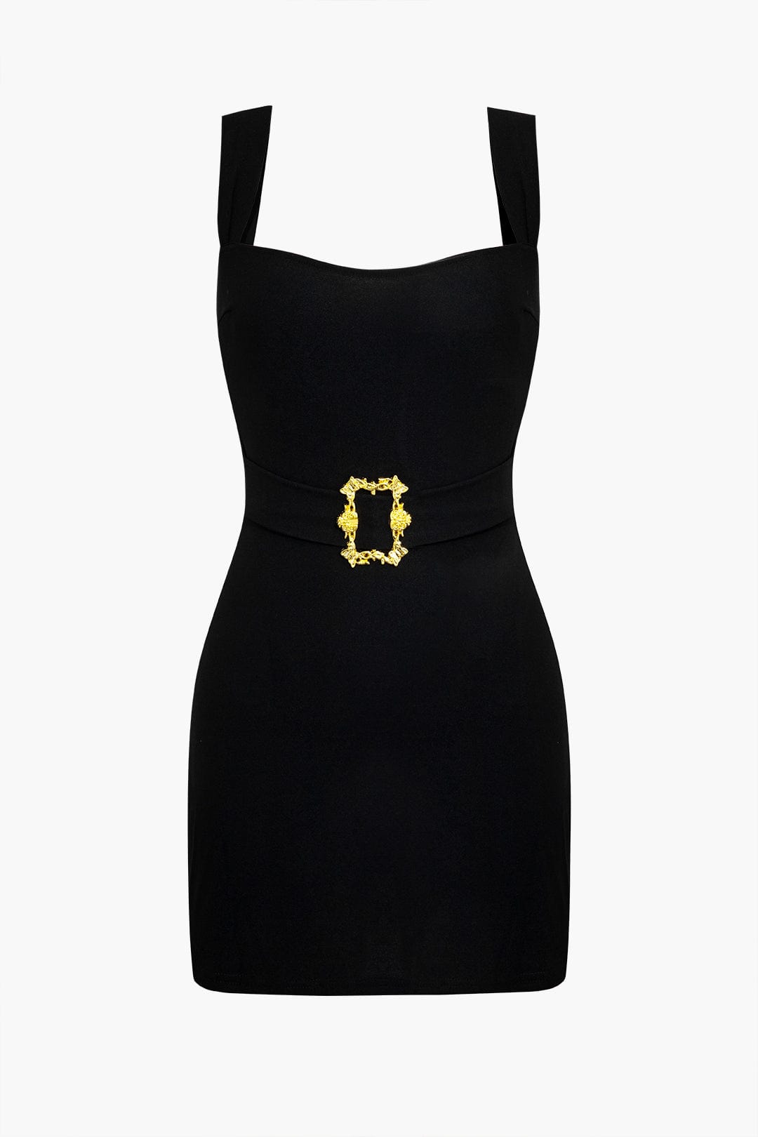 Damen Minikleid Goldene Taillierung Elegantes