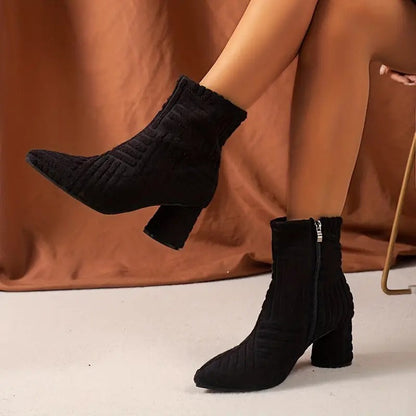 Damen Schuhe Mit Dickem Absatz Einfarbig