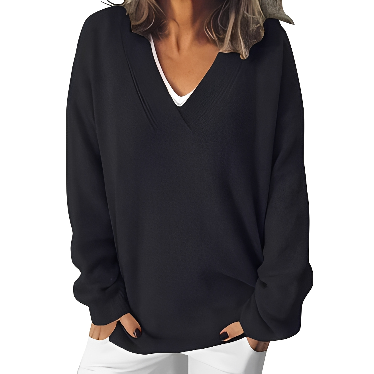 Damen Pullover Elegantes Lockeres Design