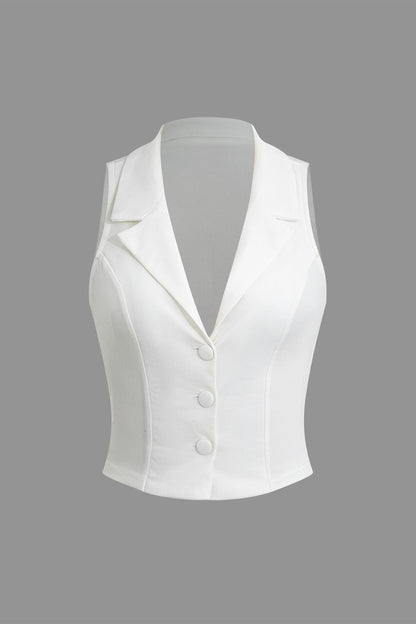 Damen Zweiteiler-Set mit Weste und Faltenrock Elegantes Design