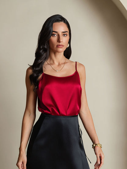 Norvielle Damen Seiden-Camisole Spaghettiträger