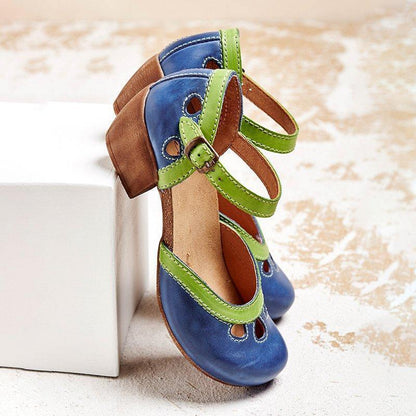 Damen Sandale Hochhackig Sommer Absatzschuhe