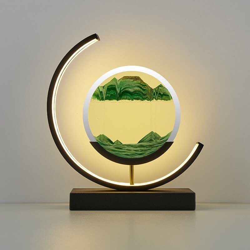 Dekorative LED Tischlampe Sandbild Drehbar