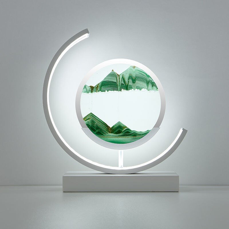 Dekorative LED Tischlampe Sandbild Drehbar