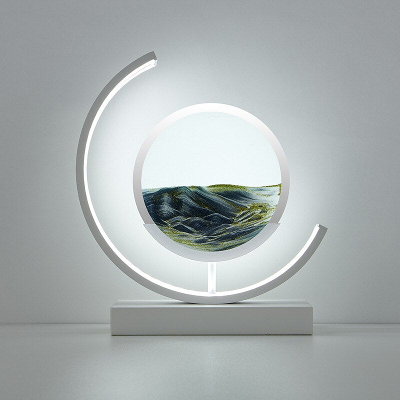 Dekorative LED Tischlampe Sandbild Drehbar