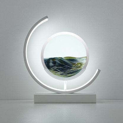Dekorative LED Tischlampe Sandbild Drehbar