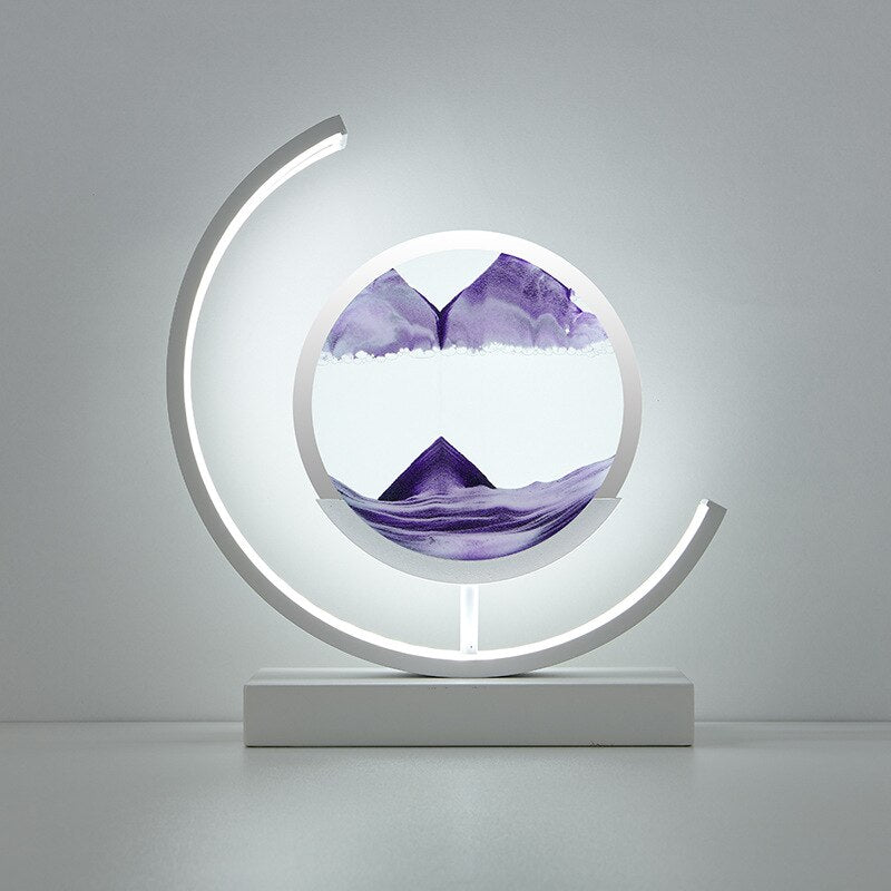 Dekorative LED Tischlampe Sandbild Drehbar