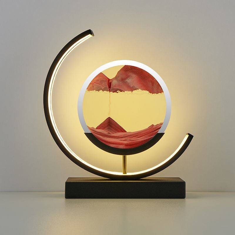 Dekorative LED Tischlampe Sandbild Drehbar