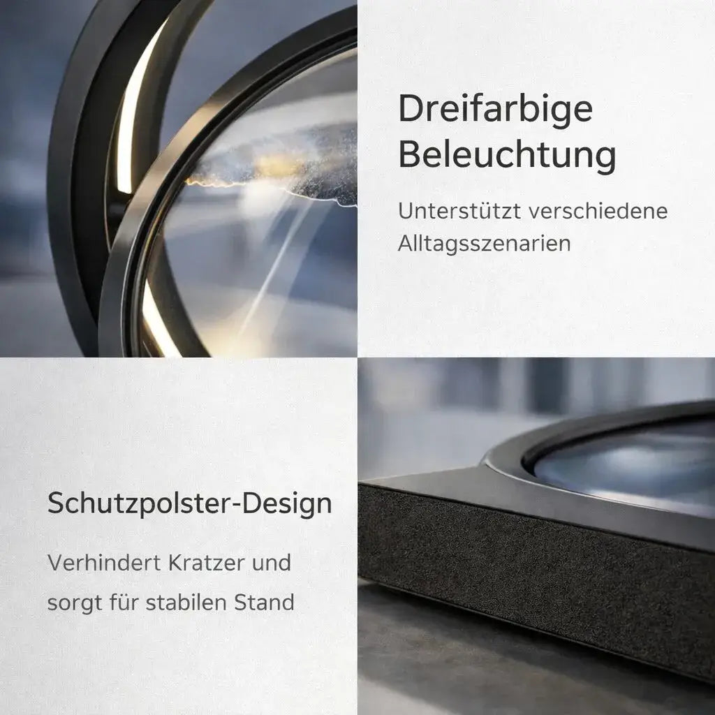 Dekorative LED Tischlampe Sandbild Drehbar