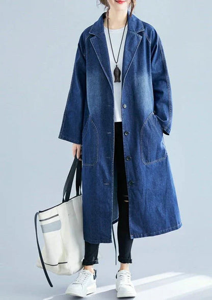 Norvielle Damen Denim Trenchcoat