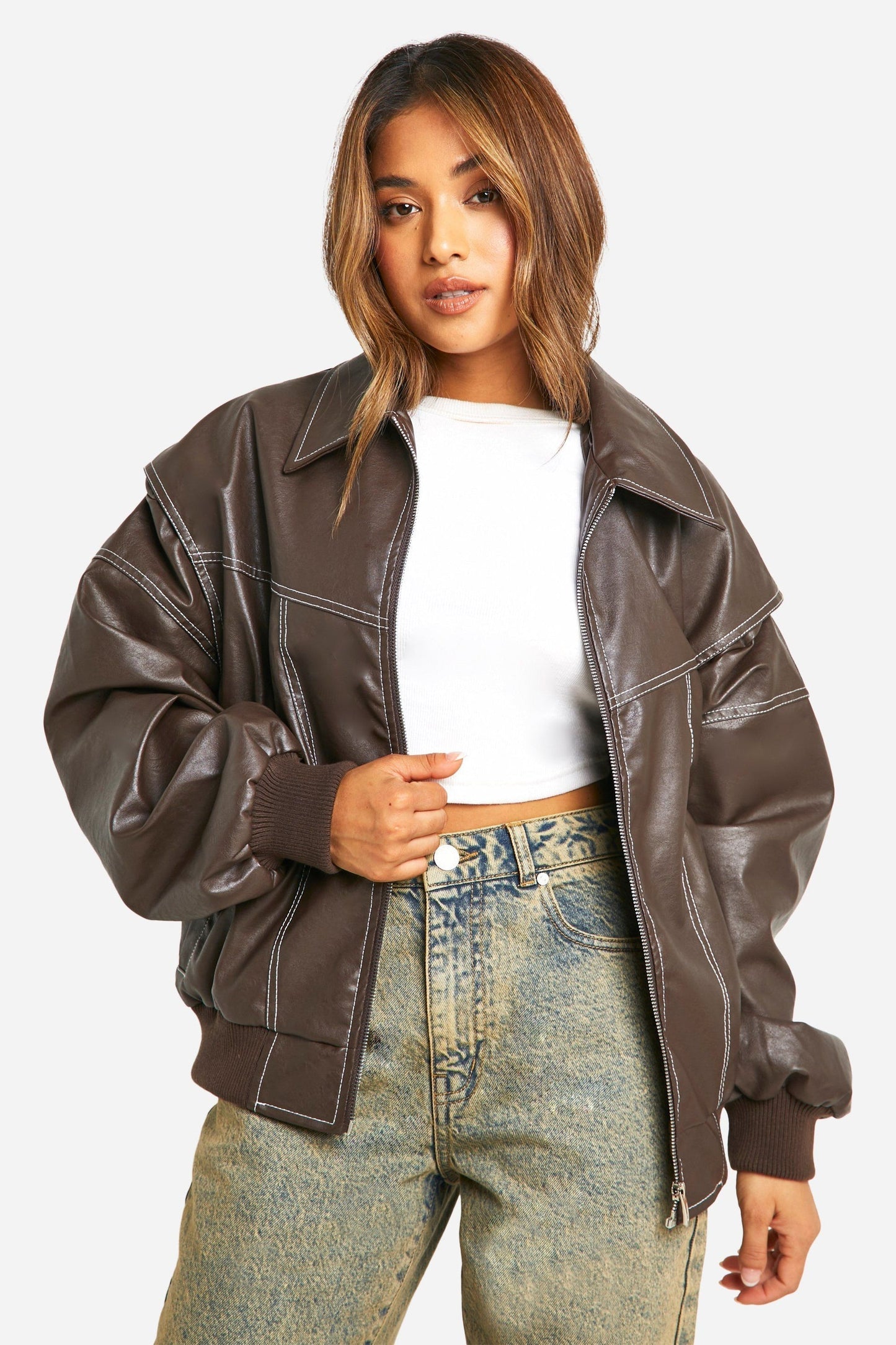 Norvielle Herren Bomberjacke Gepolstert Warm