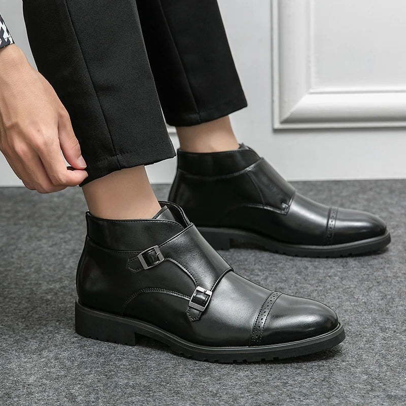 Herren Stiefel Geschlossene Form Doppelte Schnallen