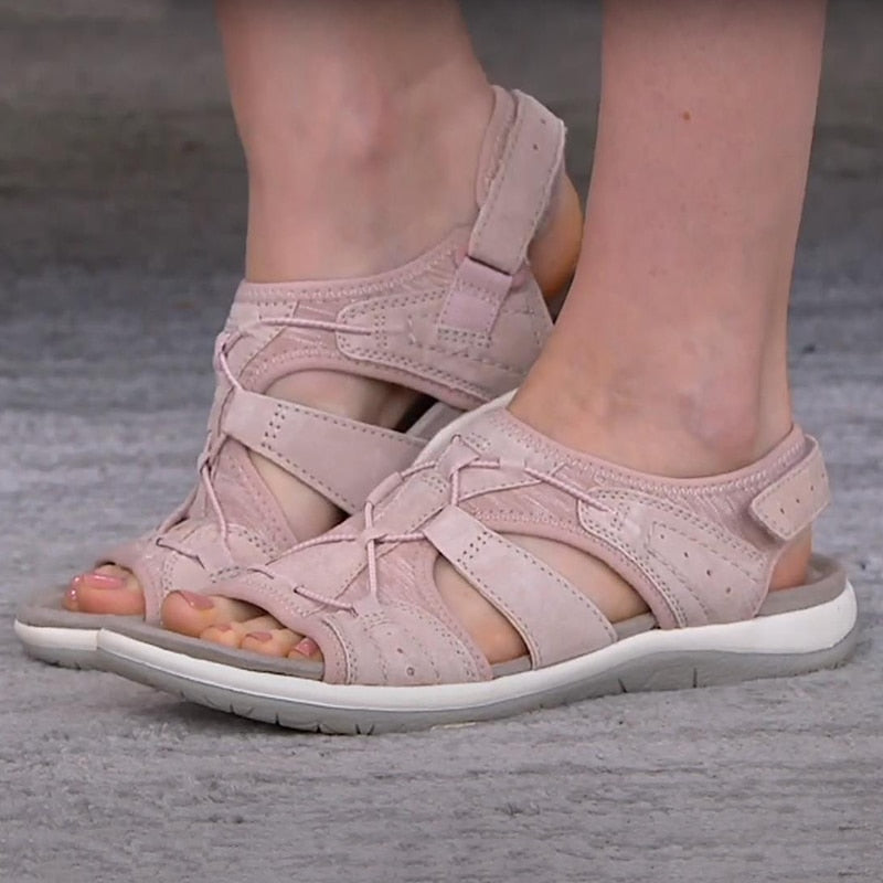 Damen Komfort-Sandalen Offene Zehen Bequem Luftig