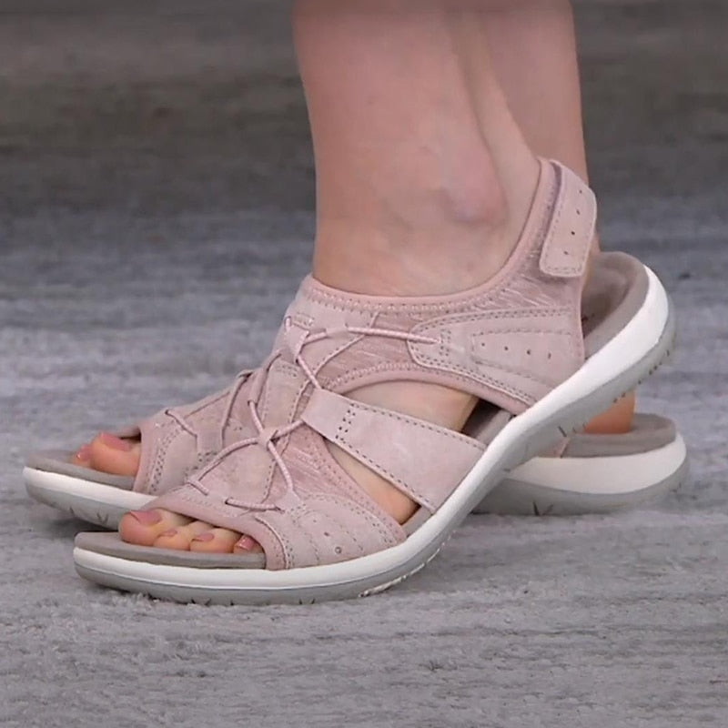 Damen Komfort-Sandalen Offene Zehen Bequem Luftig
