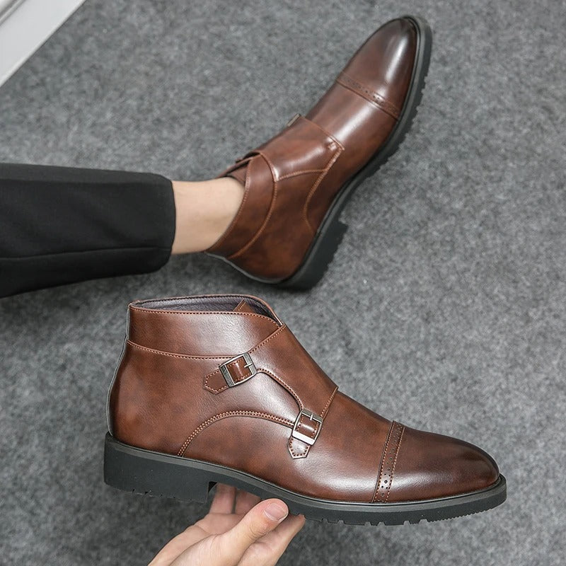 Herren Stiefel Geschlossene Form Doppelte Schnallen