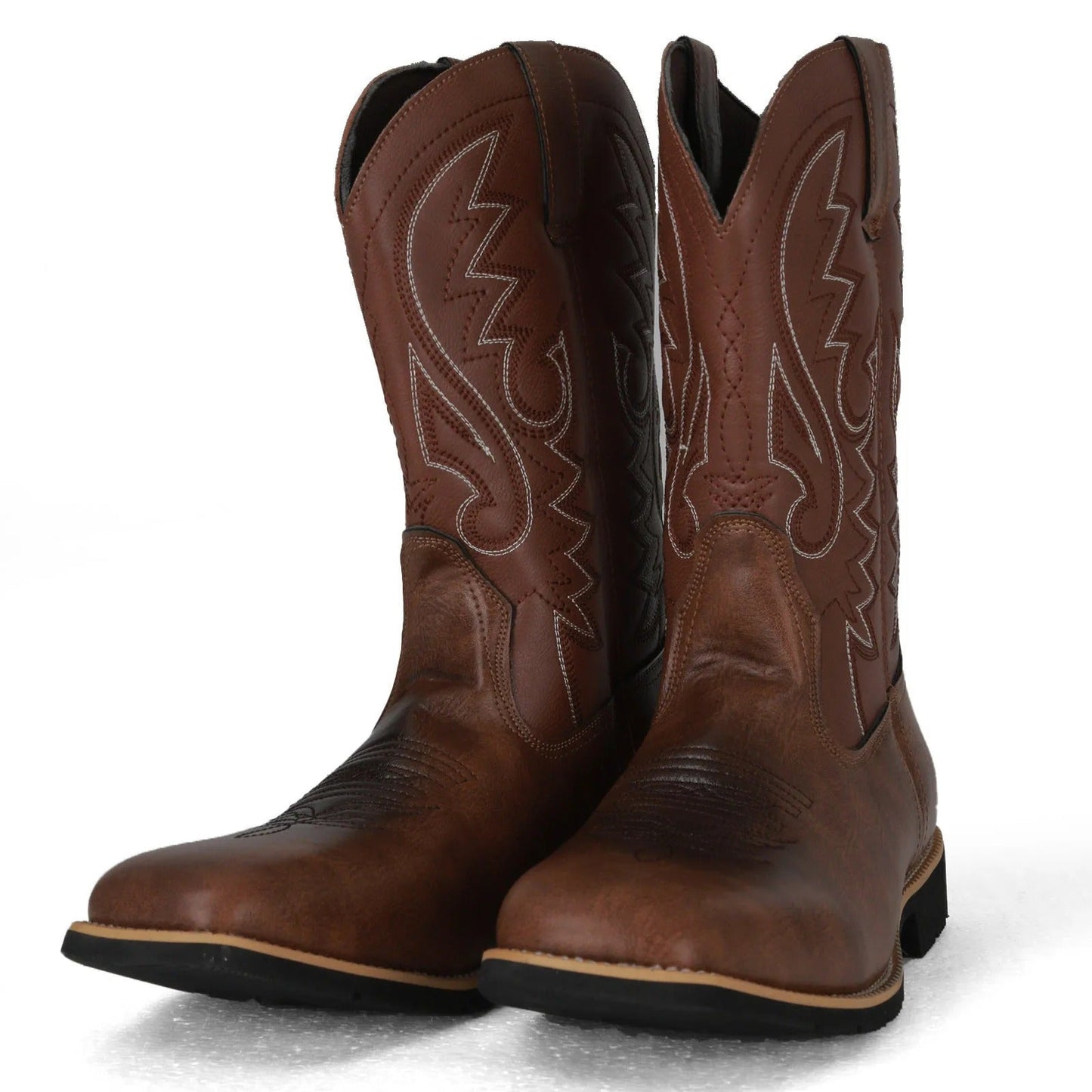 Herren Cowboy-Stiefel Westernstil Leder