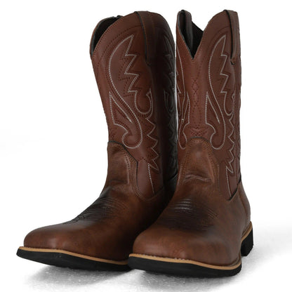 Herren Cowboy-Stiefel Westernstil Leder
