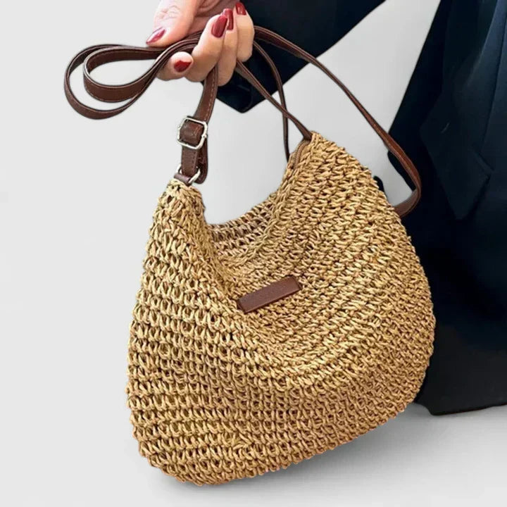 Damen Schultertasche Natürlich Leder