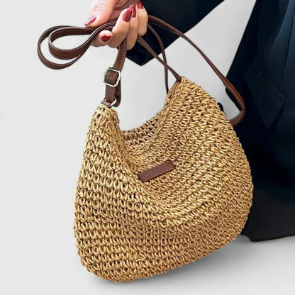 Damen Schultertasche Natürlich Leder