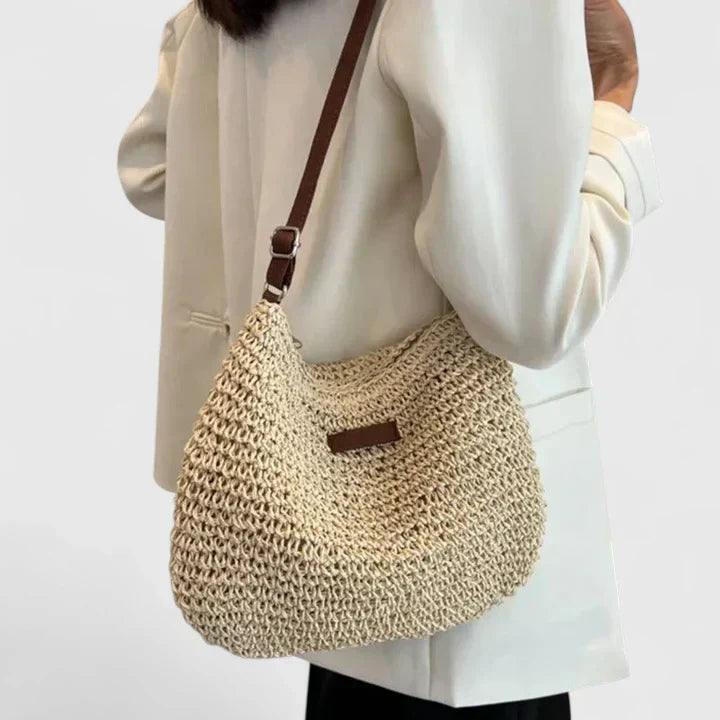 Damen Schultertasche Natürlich Leder Braun - Norvielle