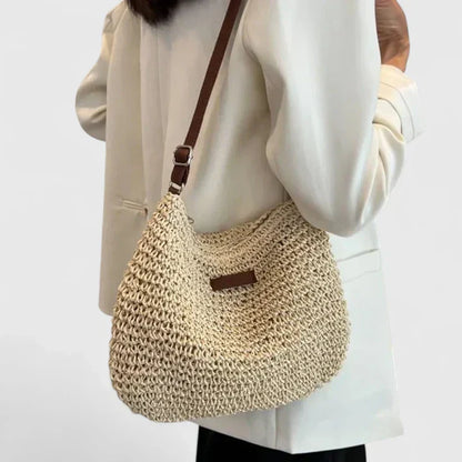 Damen Schultertasche Natürlich Leder Braun - Norvielle