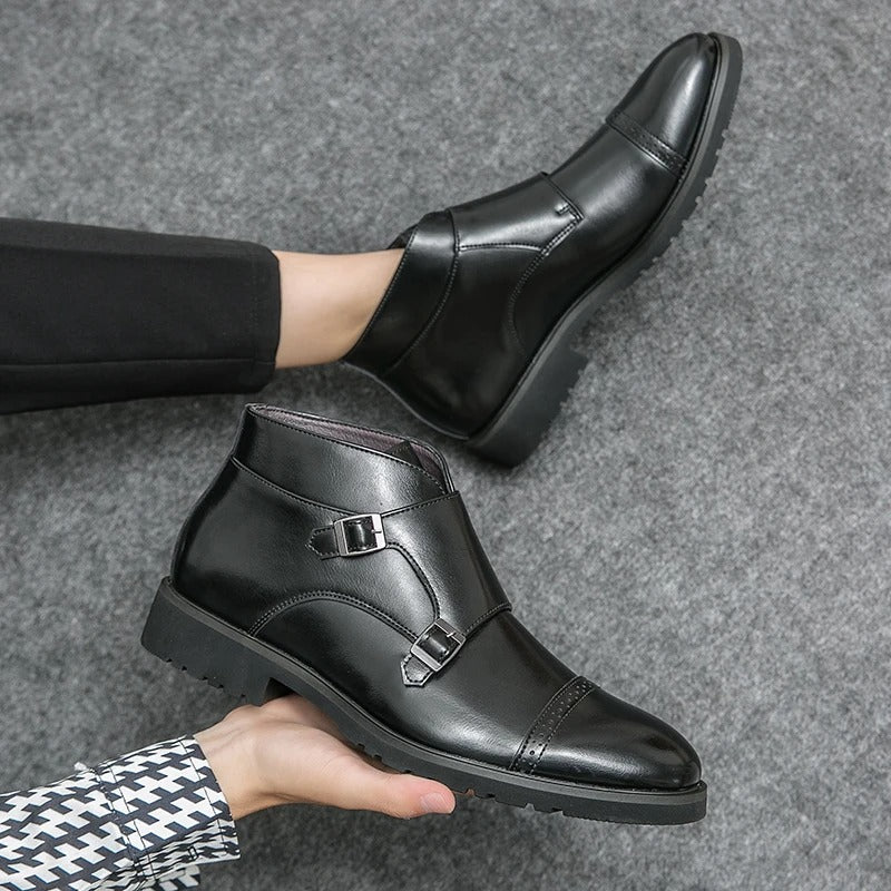 Herren Stiefel Geschlossene Form Doppelte Schnallen