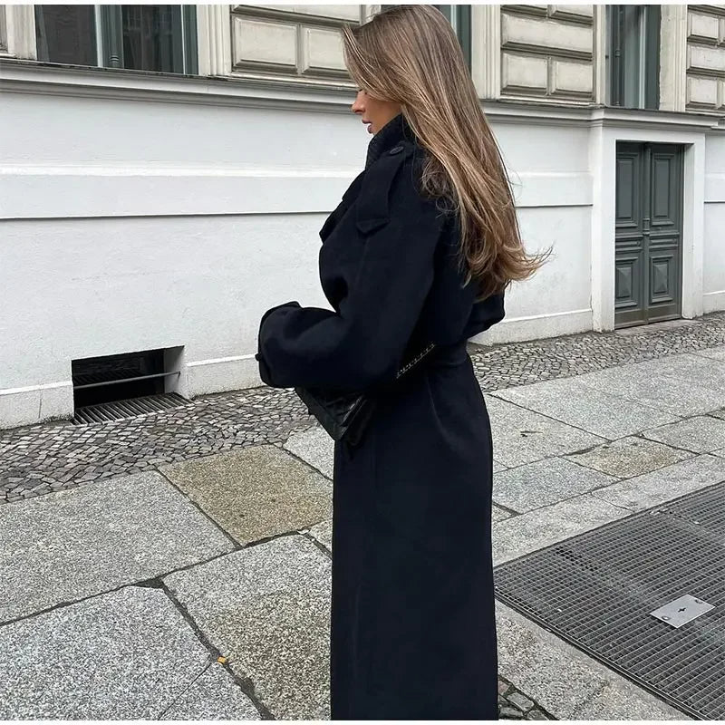 Damen Wintermantel Lang Oversized Wärme