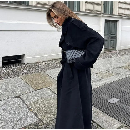 Damen Wintermantel Lang Oversized Wärme