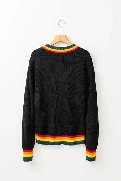 Weihnachtspullover Bunt Regenbogenfarben