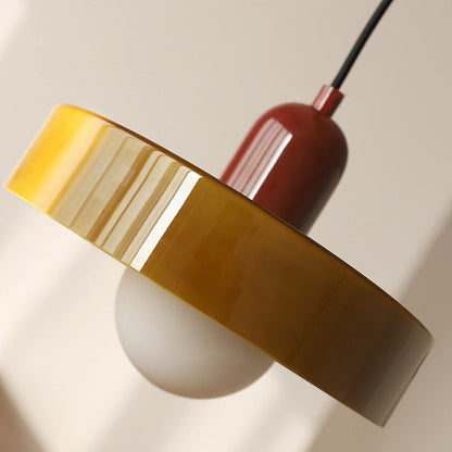 Bauhaus Pendelleuchte Farbiges Glas