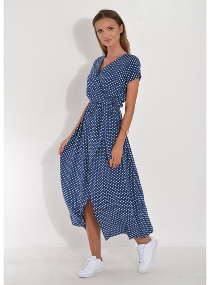 Damen Wickelkleid V-Ausschnitt Leicht Sommerlich