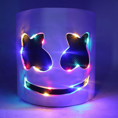 DJ Kostüm Helm Set Polyester LED
