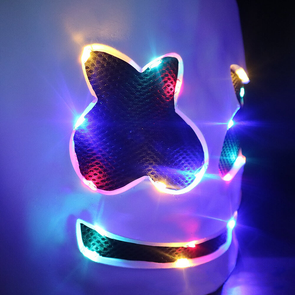 DJ Kostüm Helm Set Polyester LED