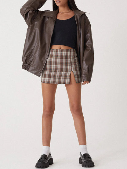 Damen Lederjacke Streetstyle