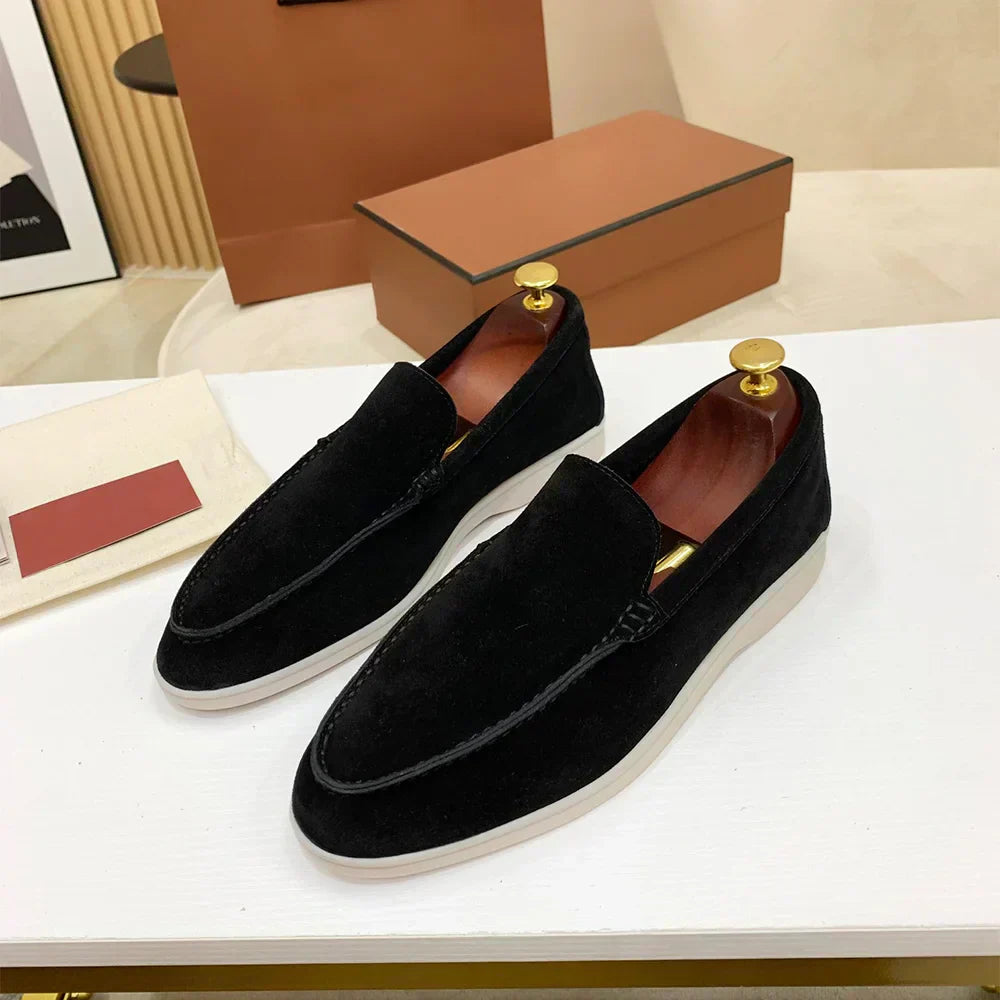 Herren Loafer Slip On Schuhe Klassisch Leder