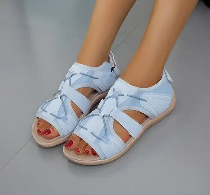 Damen Komfort-Sandalen Offene Zehen Bequem Luftig
