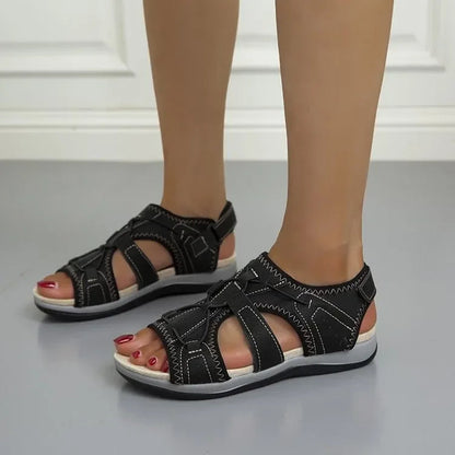 Damen Komfort-Sandalen Offene Zehen Bequem Luftig