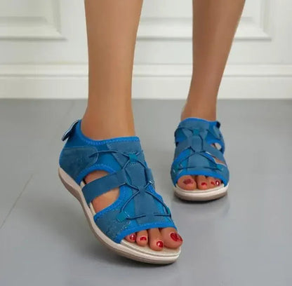 Damen Komfort-Sandalen Offene Zehen Bequem Luftig