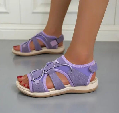 Damen Komfort-Sandalen Offene Zehen Bequem Luftig