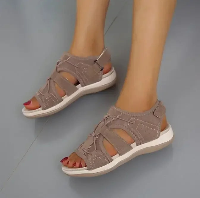 Damen Komfort-Sandalen Offene Zehen Bequem Luftig